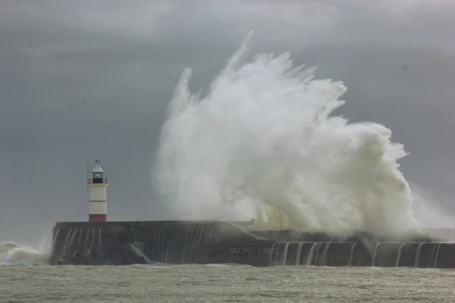 Waves crashing at Newhaven