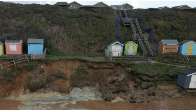 Hordle Beach steps