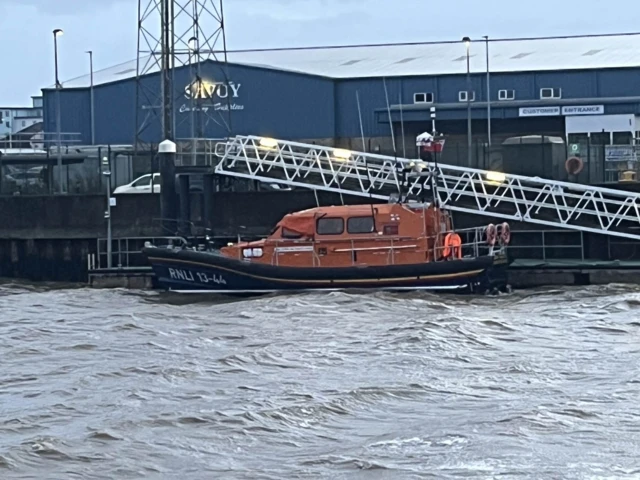 Lifeboat in strong waters