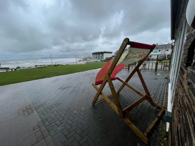 Deck chair in Westward Ho!