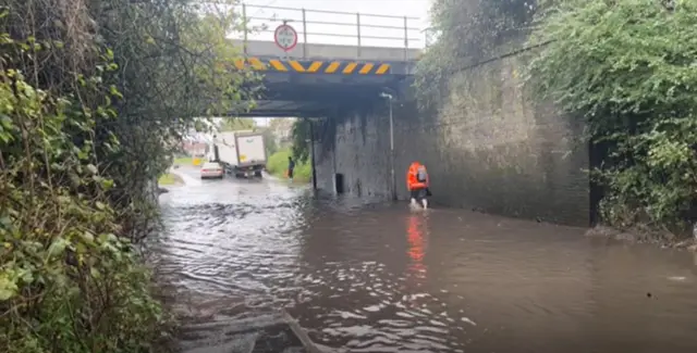 Flooding in Sproughton, near Ipswich