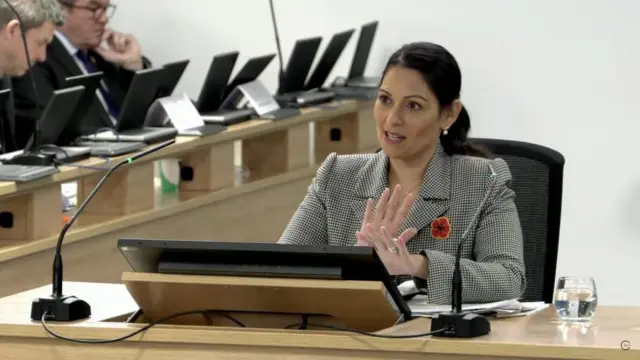 Priti Patel at the Covid inquiry