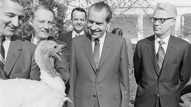 Richard Nixon and a turkey