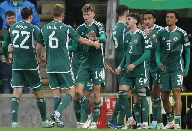 Isaac Price celebrates scoring.