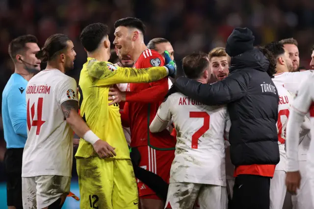 Tempers flare between Wales and Turkey