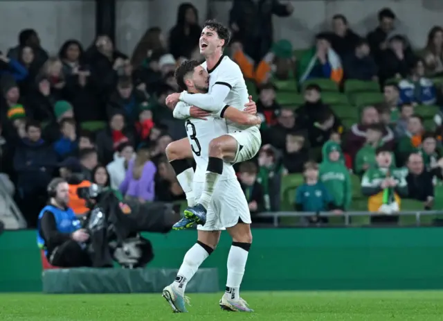 Matt Garbett celebrates