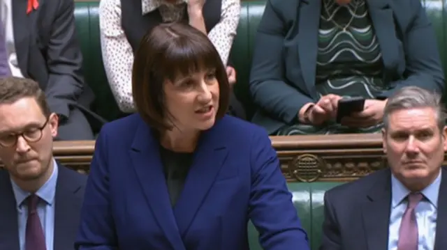 Rachel Reeves at the despatch box in the House of Commons