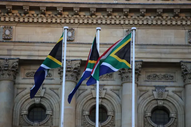 South Africa flags