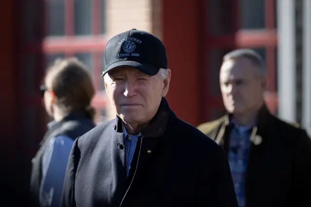 US President Joe Biden in Nantucket, 23/11/23