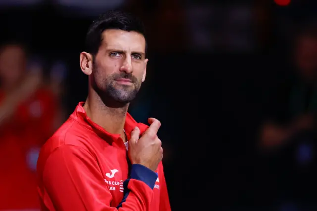 Novak Djokovic at Davis Cup