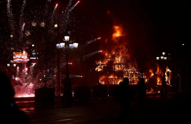 A fire in Dublin city centre