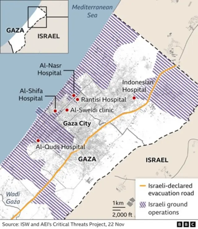 north Gaza map