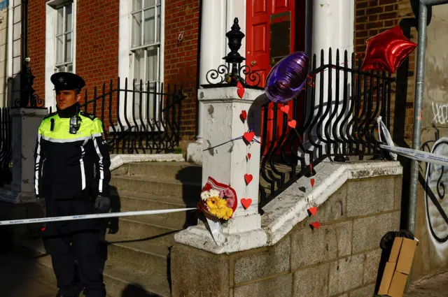 Balloons and flowers left at scene of knife attack in Dublin