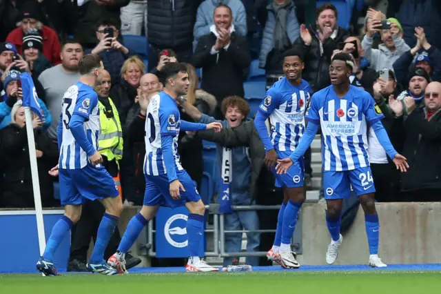 Brighton celebrate goal