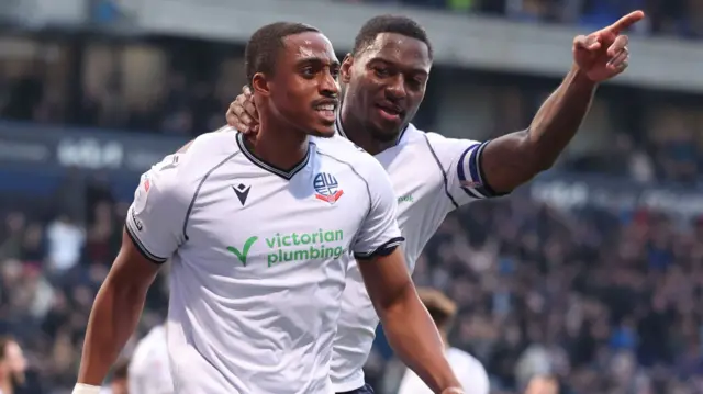 Bolton celebrate a goal