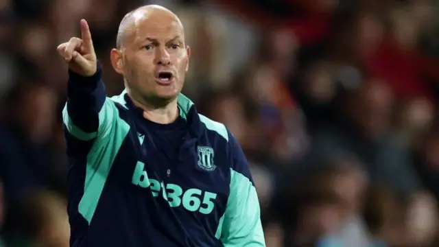 Stoke City boss Alex Neil on the touchline