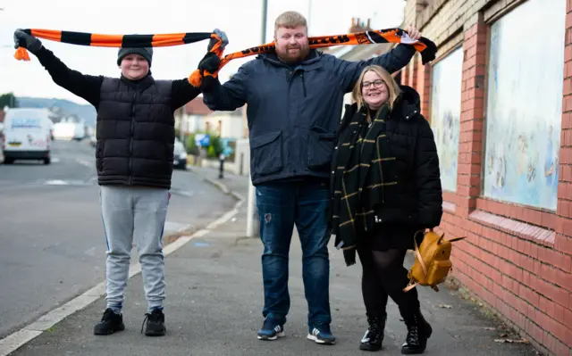 These Dundee United supporters have made the trip to Palmerston Park