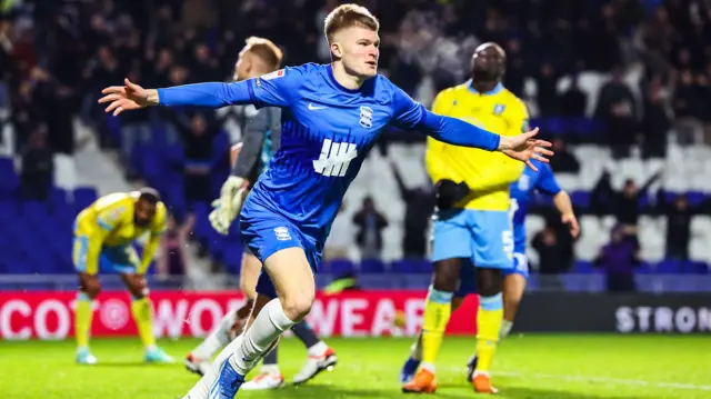 Birmingham celebrate goal against Sheffield Wednesday