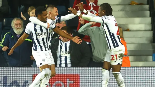 West Brom celebrate goal