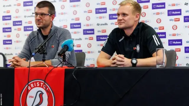 Bristol City boss Liam Manning in press conference