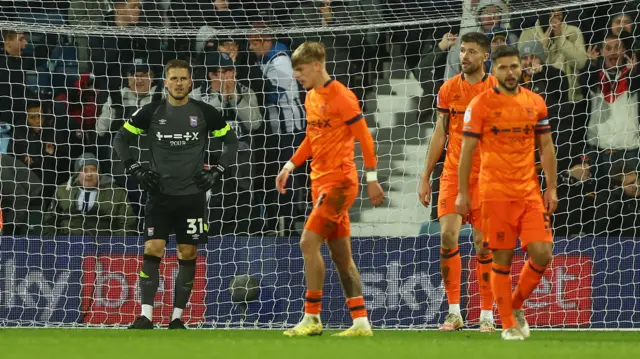 Ipswich players look dejected