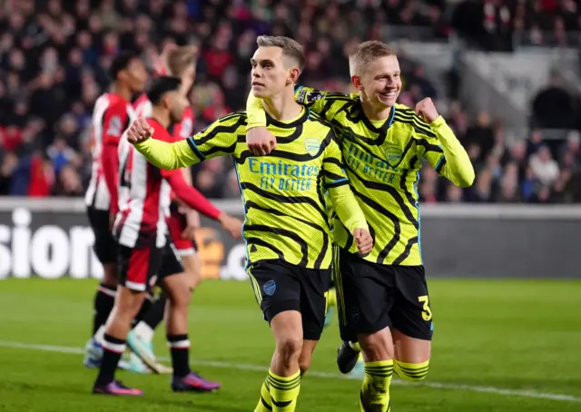 Leandro Trossard celebrates