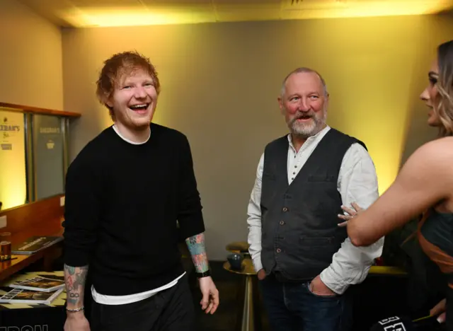 Ed Sheeran backstage