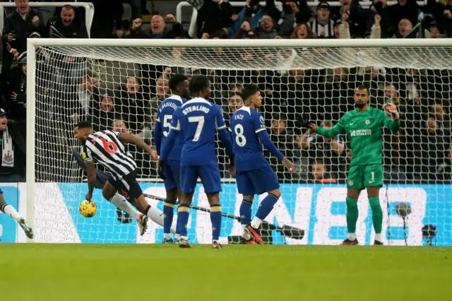 Lascelles scores and celebrates.