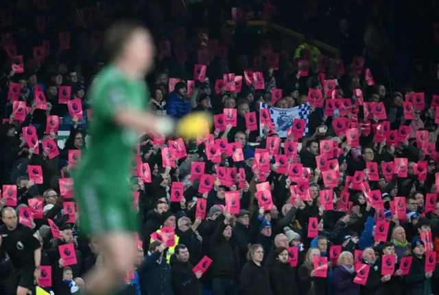 Everton fans protest