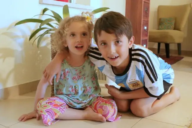 Yahal Shoham,3, and brother Nave Shoham,8, in a family photo