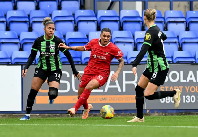 Shanice Van De Sanden of Liverpool in action