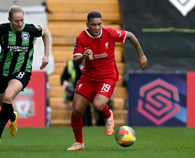 Shanice Van De Sanden of Liverpool in action