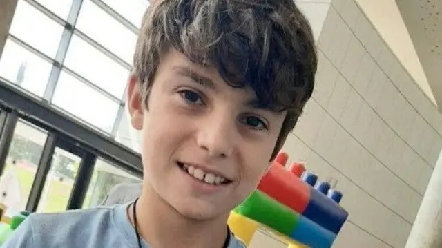 Erez Kalderon, 12, who was released after being taken hostage during the October 7 attack