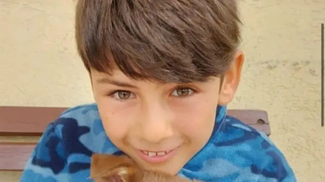 Eitan Yahalomi, 12, who was released after being taken hostage during the October 7 attack