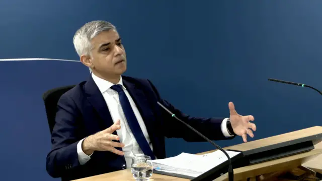 Sadiq Khan at the Covid inquiry