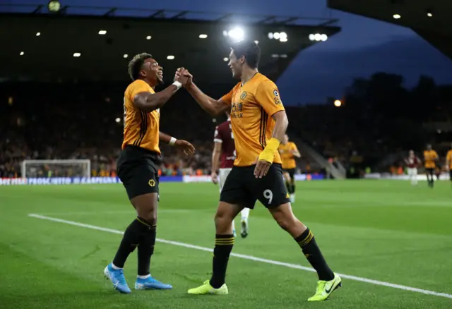 Adama Traore and Raul Jimenez