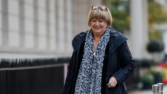 Baroness Hallett arriving for a previous day’s hearing