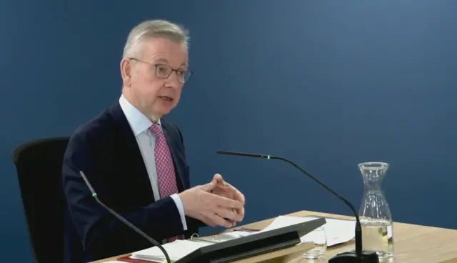 Michael Gove speaks to the Covid inquiry