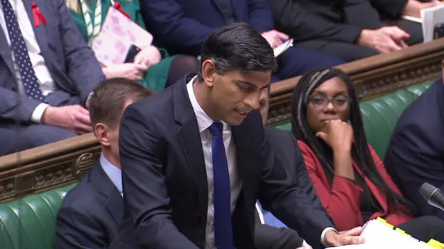 Sunak at the despatch box