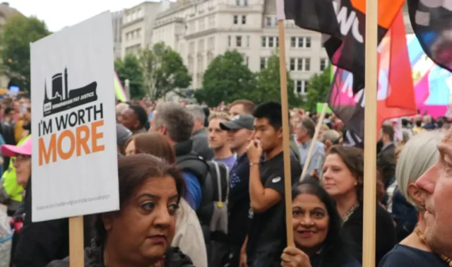 GMB protesters in Birmingham