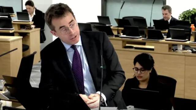 Andrew O'Connor speaks at the UK Covid inquiry