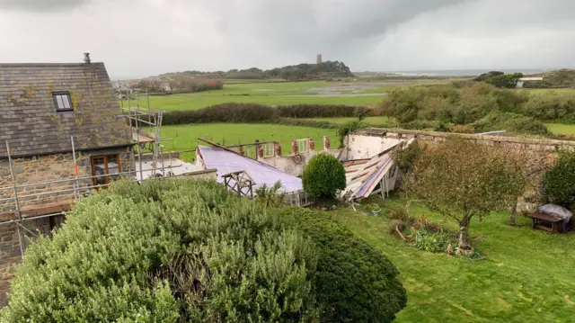 Fallen greenhouse