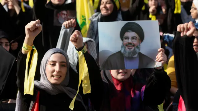 Hezbollah supporters gather in Lebanon