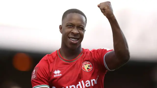 Walsall's Liam Gordon playing football