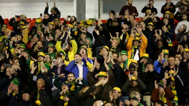 Horsham fans inside the stand