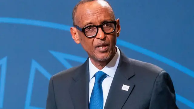 President of Rwanda Paul Kagame delivers remarks at the U.S. Africa Space Forum during the U.S. Africa Leaders Summit at the Walter E. Washington Convention Center in Washington, DC, USA, 13 December 2022. The U.S-Africa Leaders Summit brings together heads of state, government officials, business leaders, and civil society to strengthen ties between the U.S. and Africa.