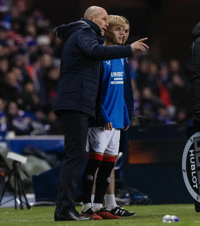 Philippe Clement issues instructions to youngster Ross McCausland