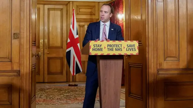 Matt Hancock in Downing Street, 2020