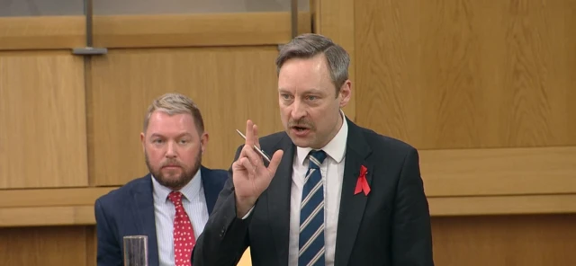 Tory MSP Liam Kerr in the chamber