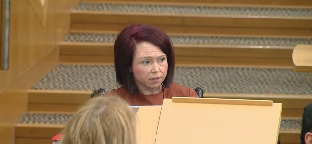 Scottish Labour MSP Pam Duncan-Glancy in Parliament